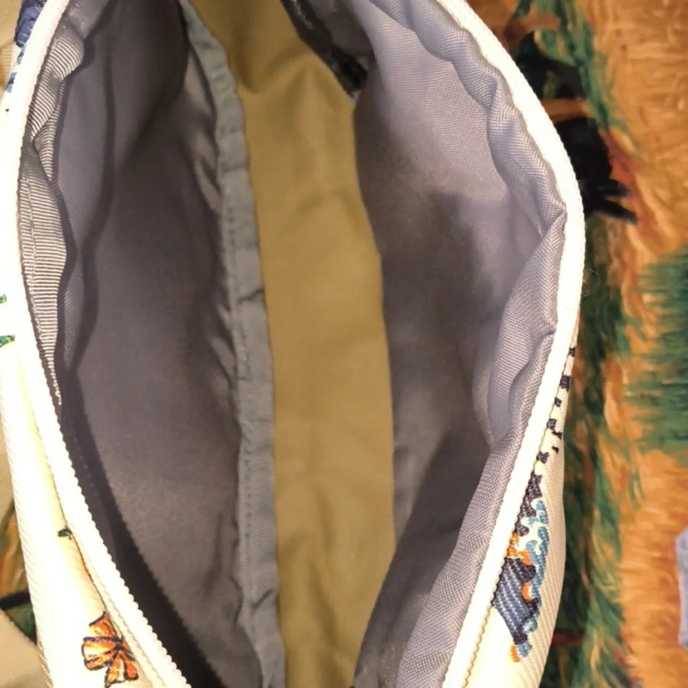 The North Face Waist Pack Fanny Belt Bag Tan Print Adjustable Strap Crossbody